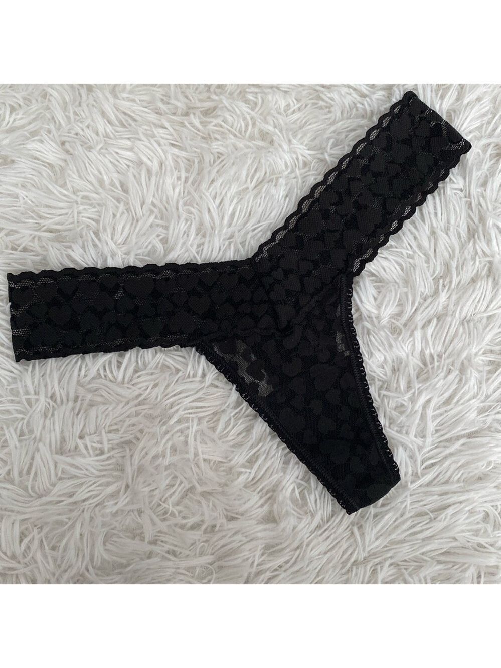Victoria’s Secret the lace one size black thong